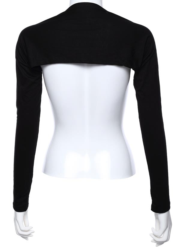 Black Long Sleeve Arm Warmers Shoulder Shrug Bolero